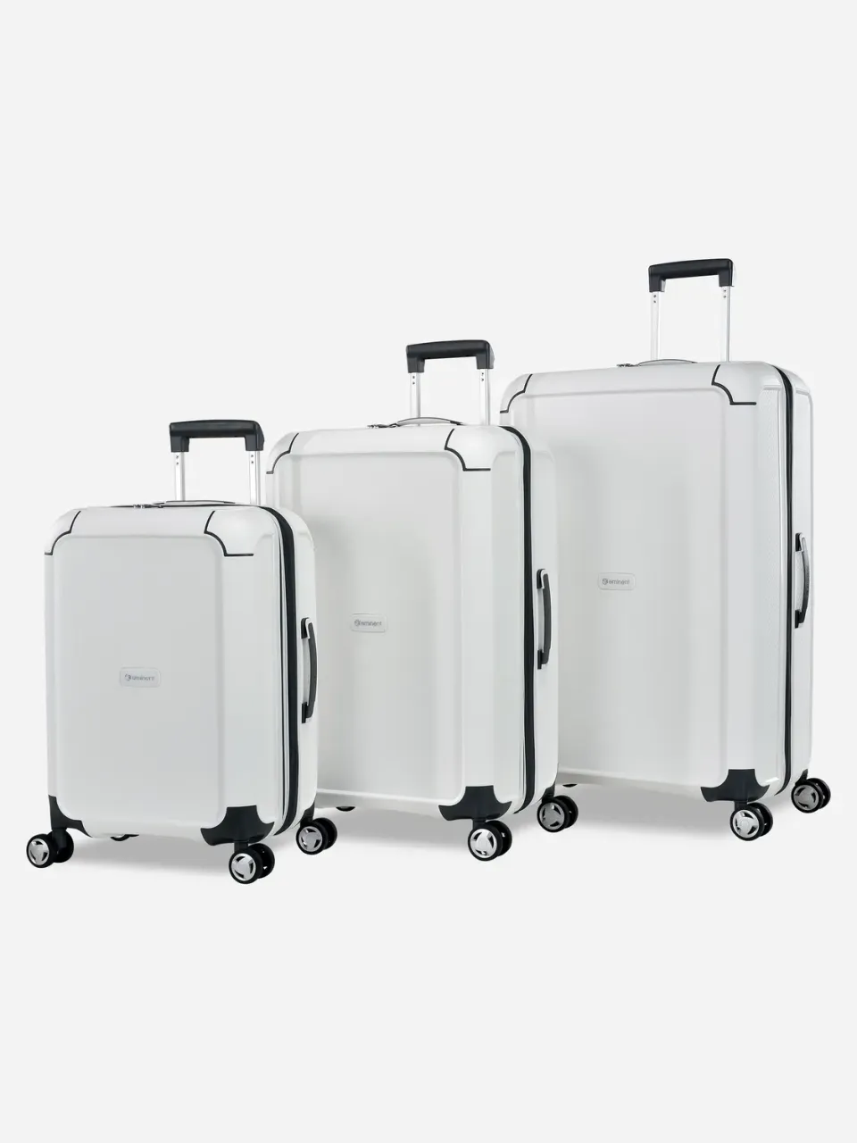 Eminent Aegis Set 3 Valigie Espandibili Bianco Rigido