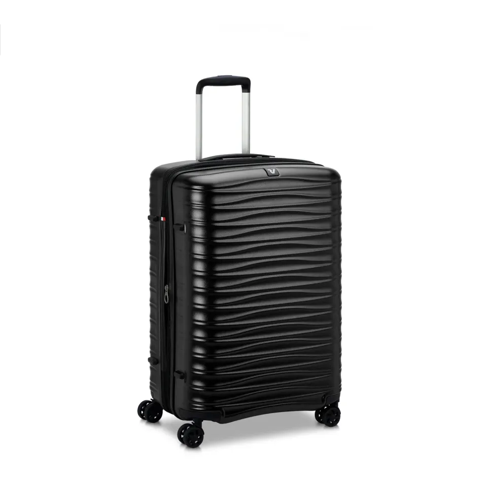 Roncato Wave Trolley Medio 65 cm Valigia Nero con TSA