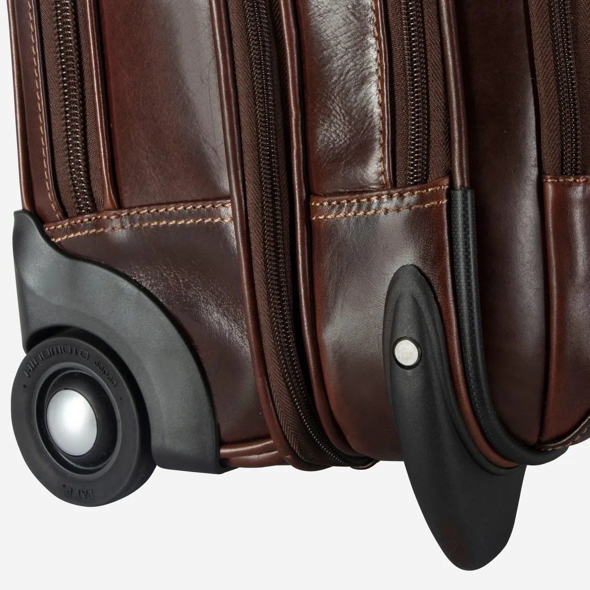 Jekyll & Hide Oxford Mobile Cabin Office Bag 44cm trolley mocha pelle