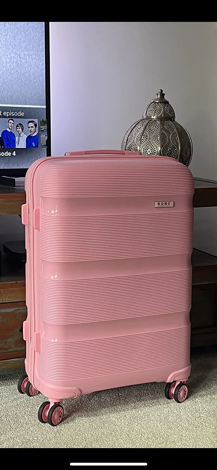 Kono 65cm Valigia Trolley Rigida Rosa Polipropilene