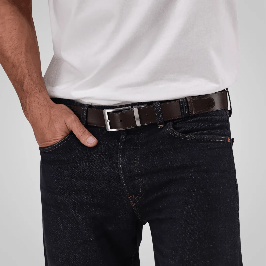 Jekyll & Hide Cintura Reversibile Pelle Nero Marrone