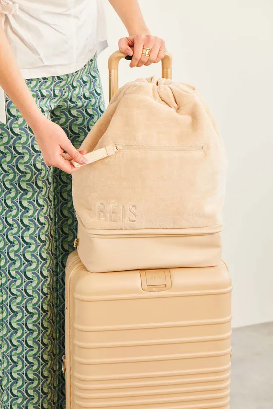 Beis Terry Backpack Cooler zaino termico beige