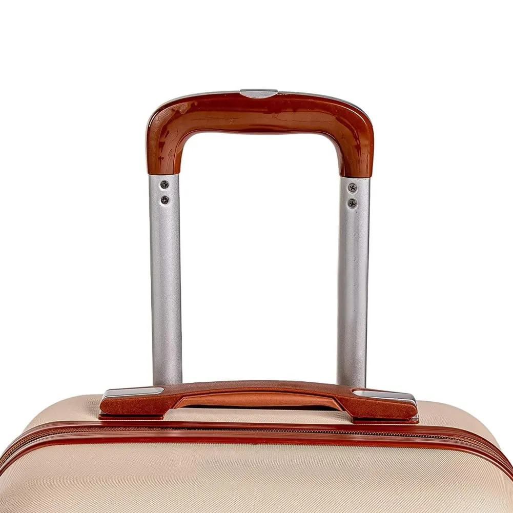 Provitera set 3 valigie rigide ABS beige-marrone