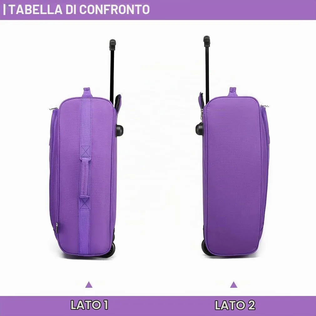 Kono Bagaglio Mano soft trolley leggero blu
