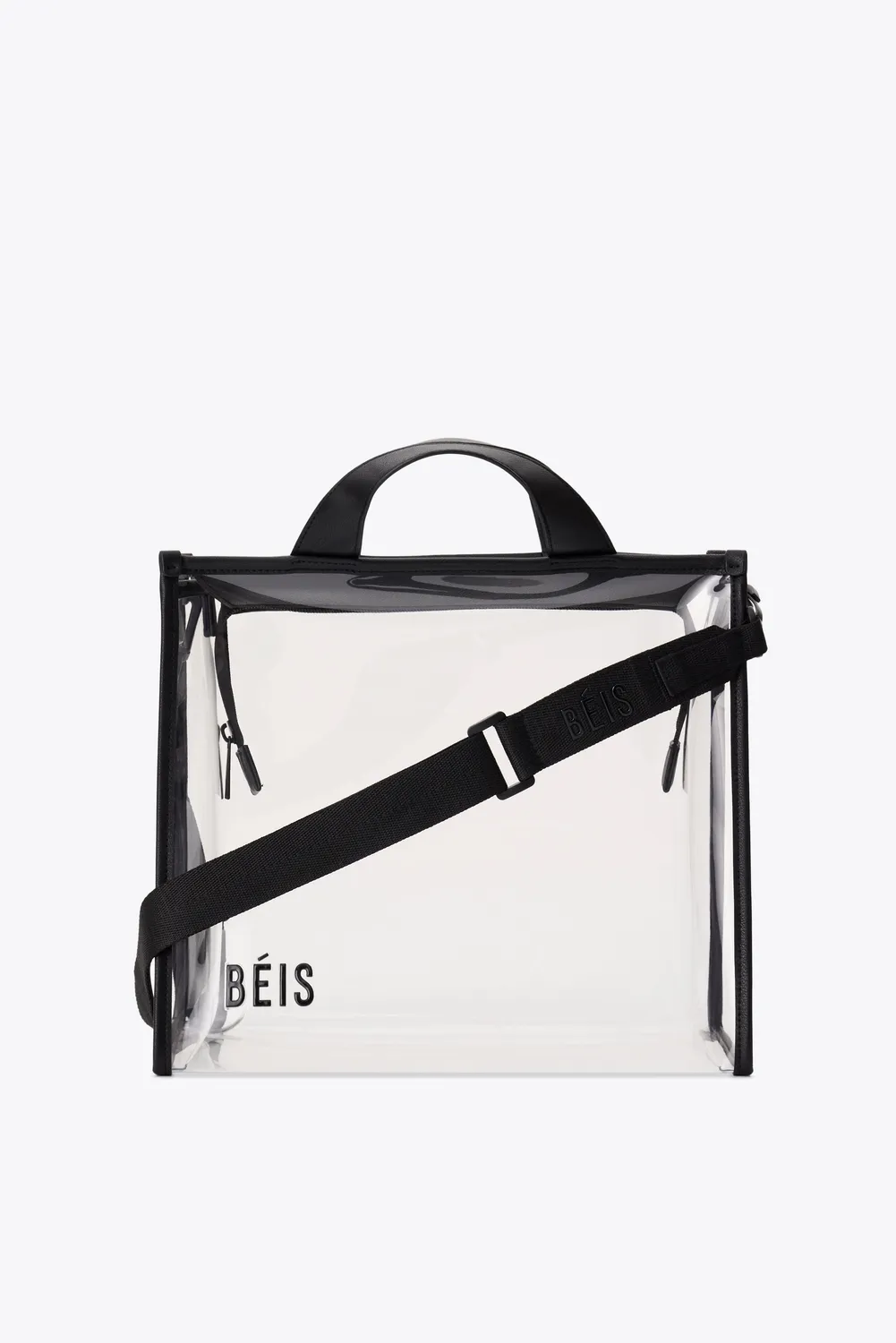 Beis Stadium Tote borsa trasparente nera con tracolla
