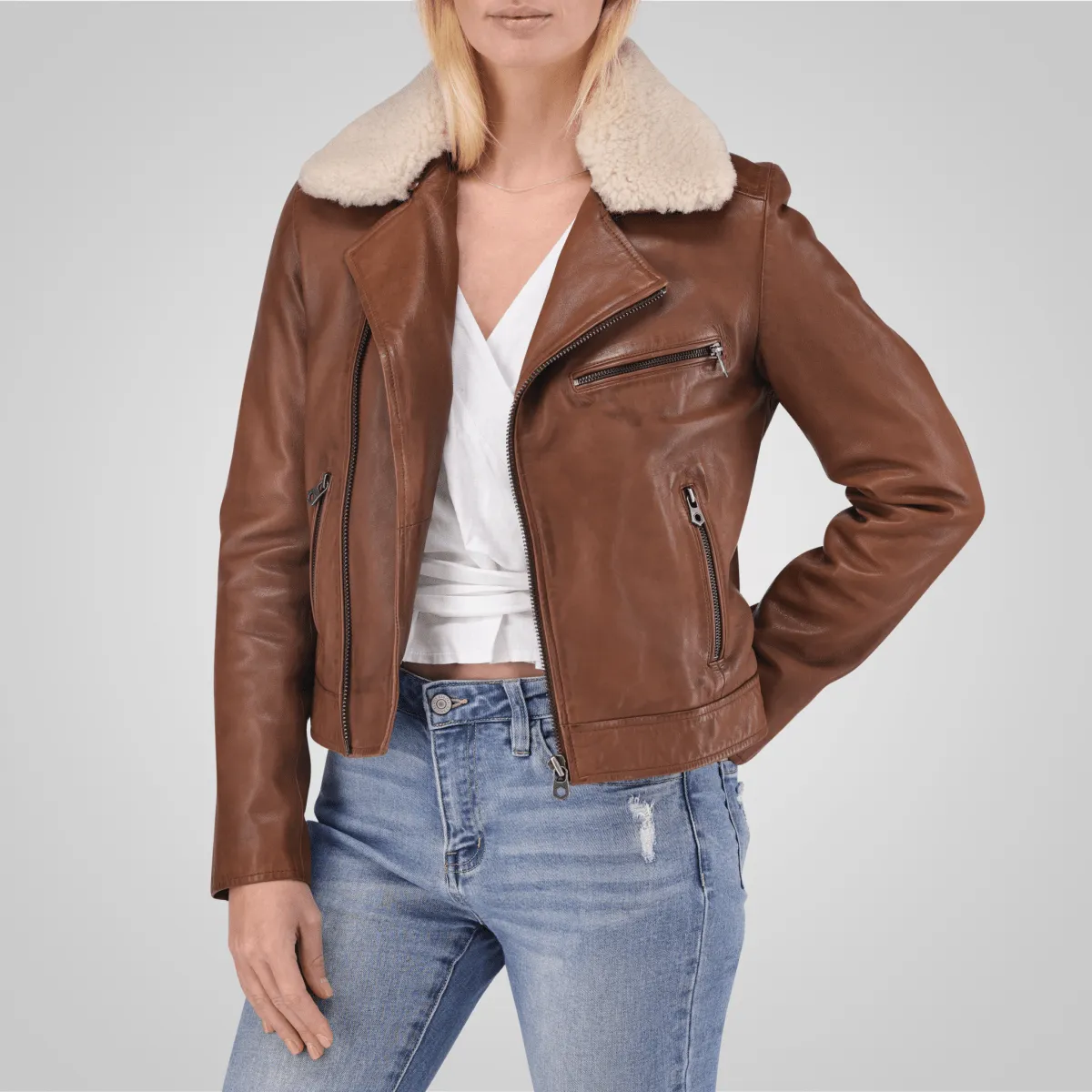Jekyll & Hide Lisa giacca pelle donna nera M