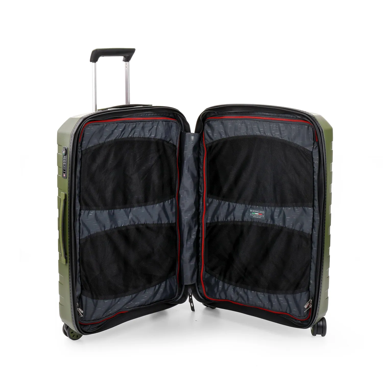 Roncato Box 4.0 Trolley Medio 69 cm Verde Militare Espandibile