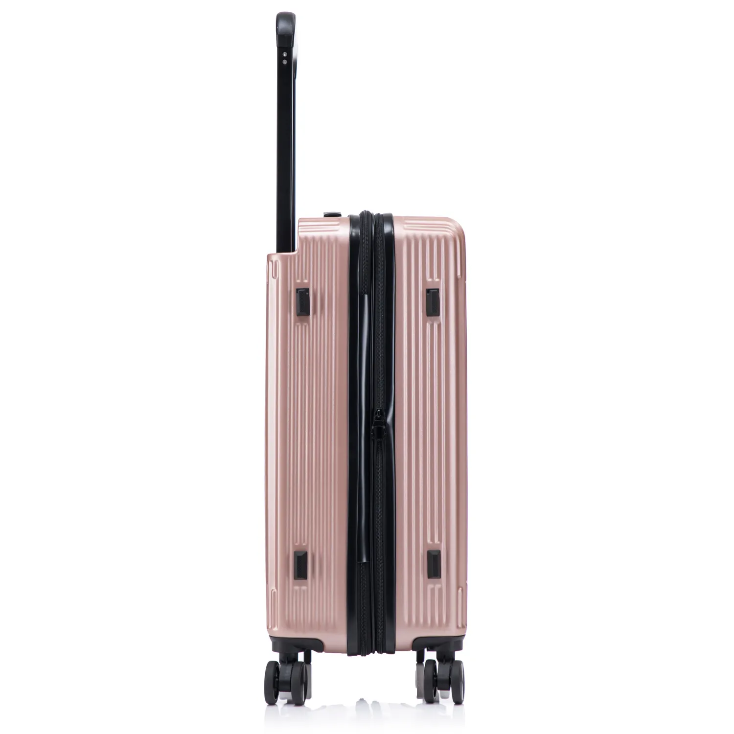 CELIMS Wide Trolley Valigia Stiva 65cm ABS Rosa Estensibile