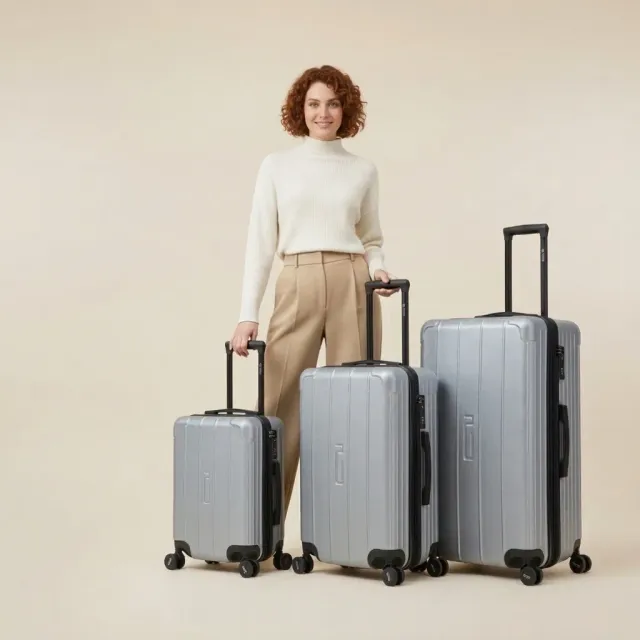 CELIMS Trunk set 3 valigie rigide TSA nero ABS