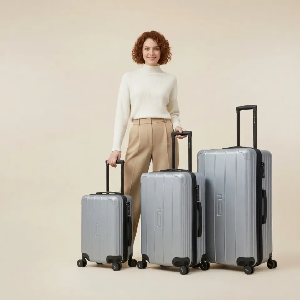 CELIMS Trunk set 3 valigie rigide TSA nero ABS