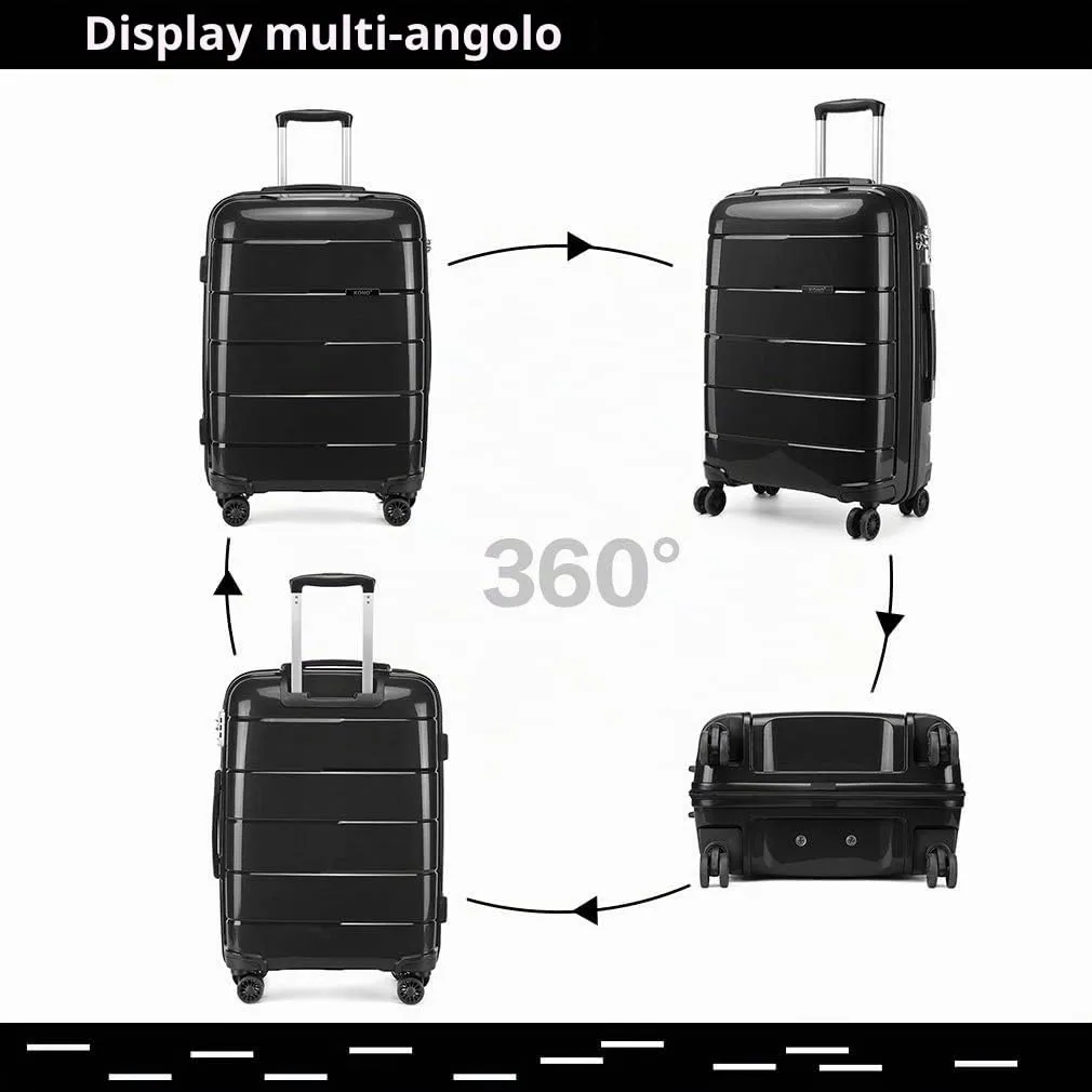 Kono Valigia Media 65cm 66L Nera Rigida Polipropilene