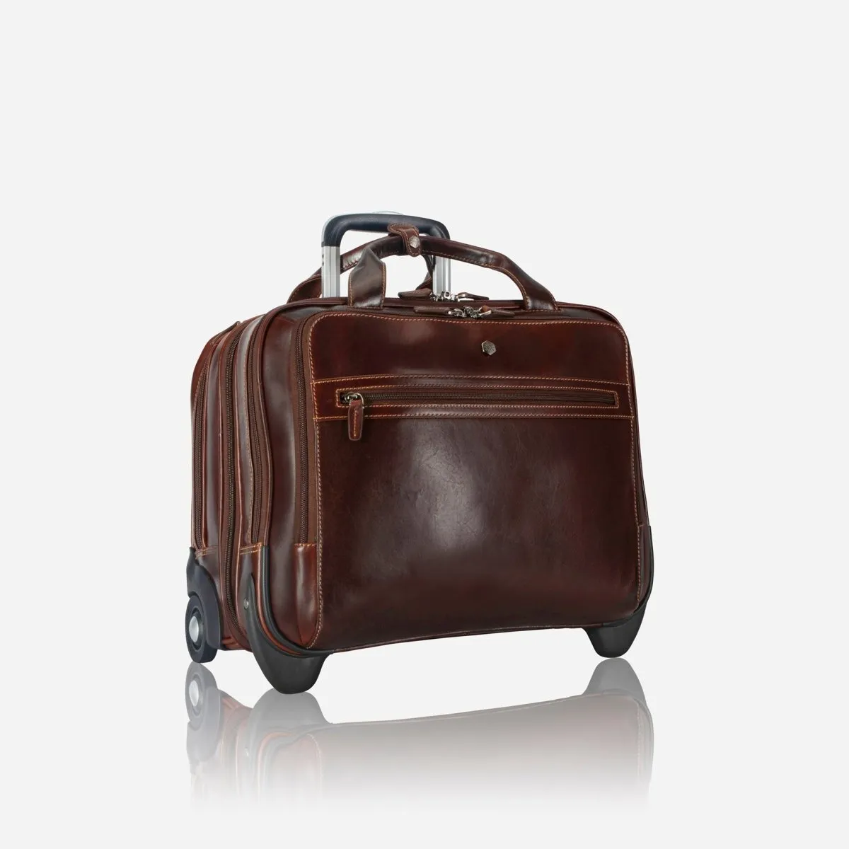 Jekyll & Hide Oxford Mobile Cabin Office Bag 44cm trolley mocha pelle