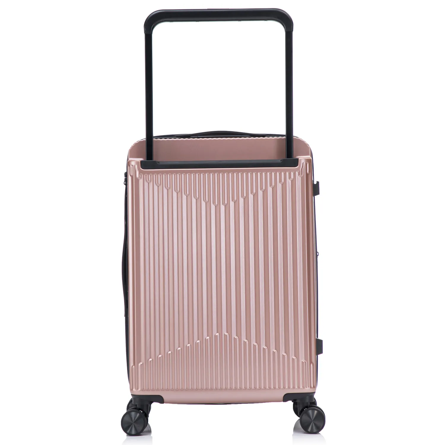CELIMS Wide Trolley Valigia Stiva 65cm ABS Rosa Estensibile