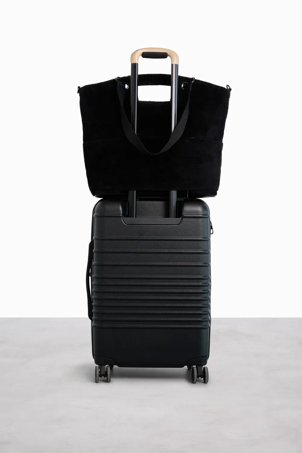 Beis Terry Tote borsa viaggio nero spugna