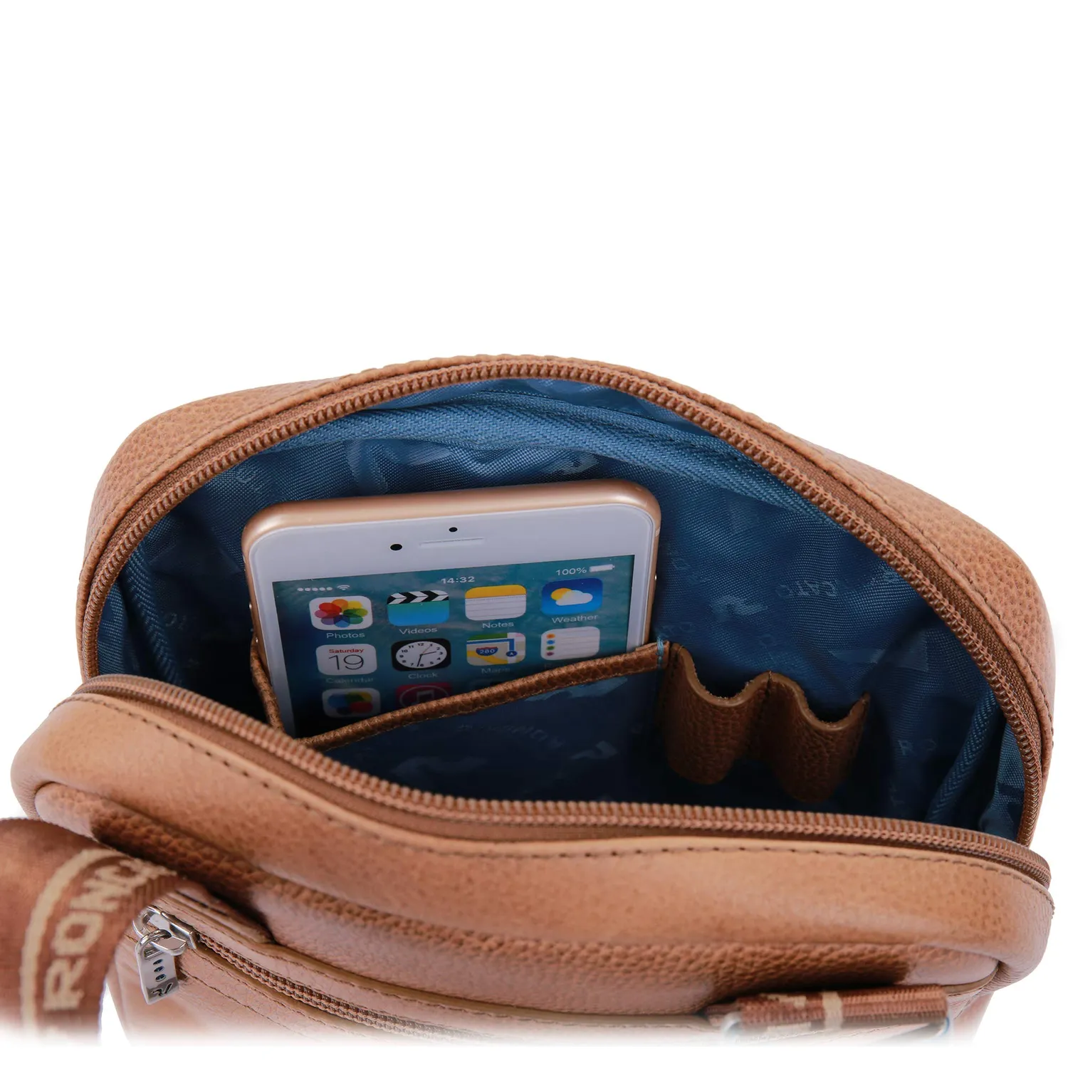 Roncato Panama DLX Utility Bag borsello zip ecru 21 cm
