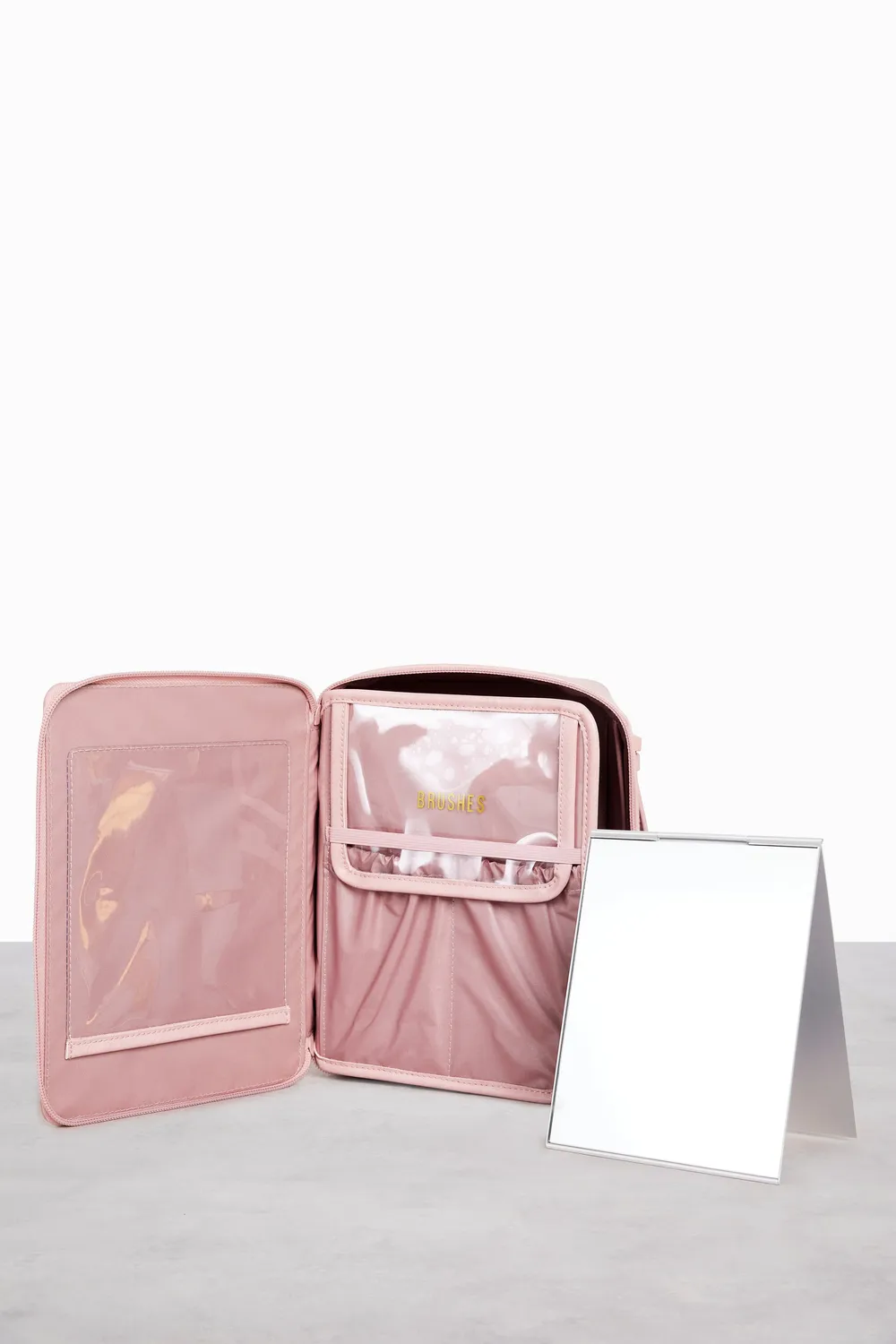 Beis Cosmetic Case trousse trucco atlas pink specchio