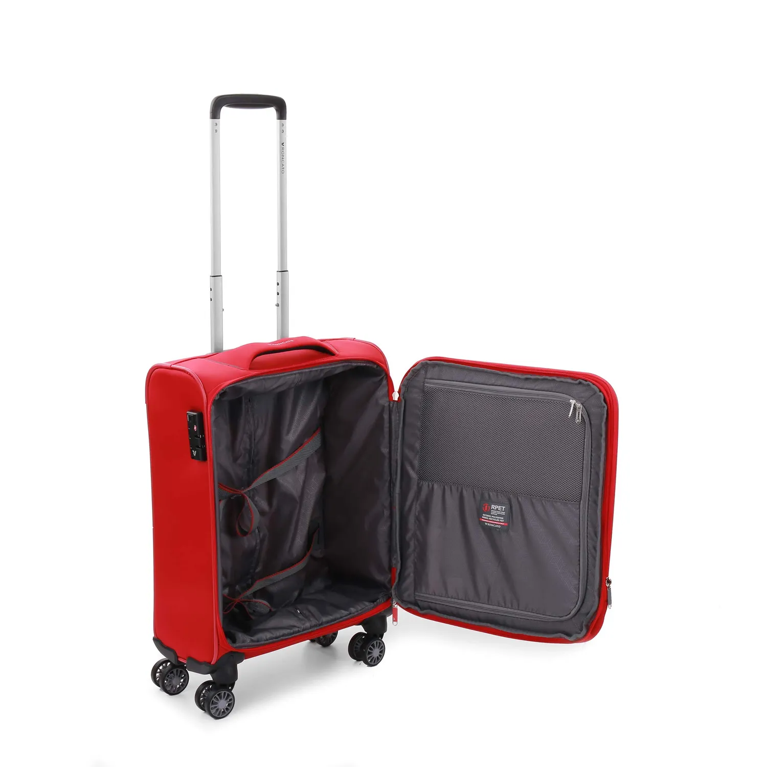 Roncato Crosslite Trolley Bagaglio a Mano 55 cm Rosso Espandibile 42L