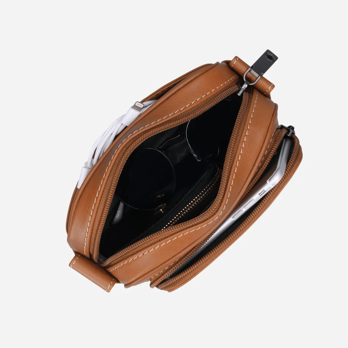 Jekyll Hide Oxford tracolla pelle piccola nera