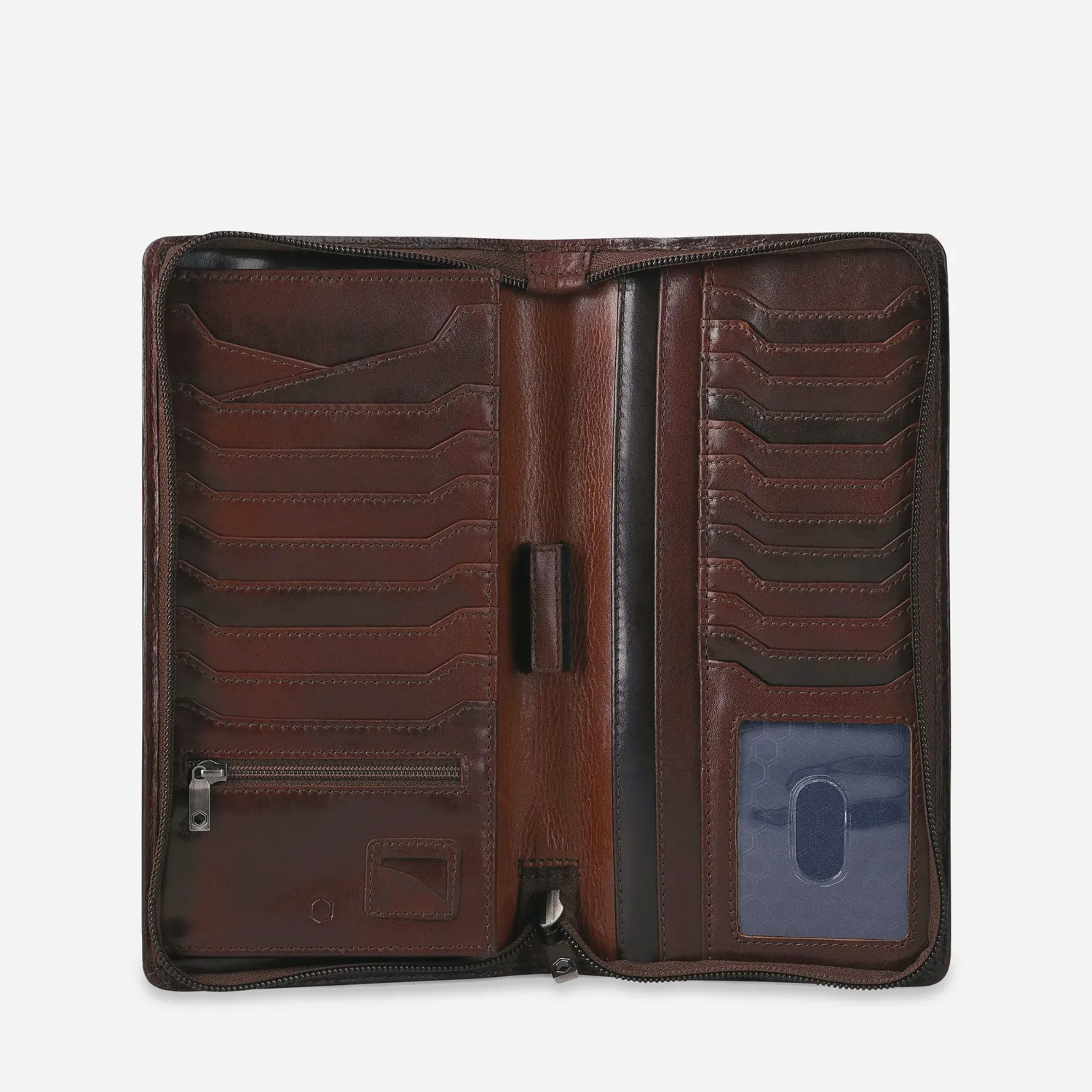 Jekyll & Hide Travel Organiser portafoglio viaggio Mocha pelle