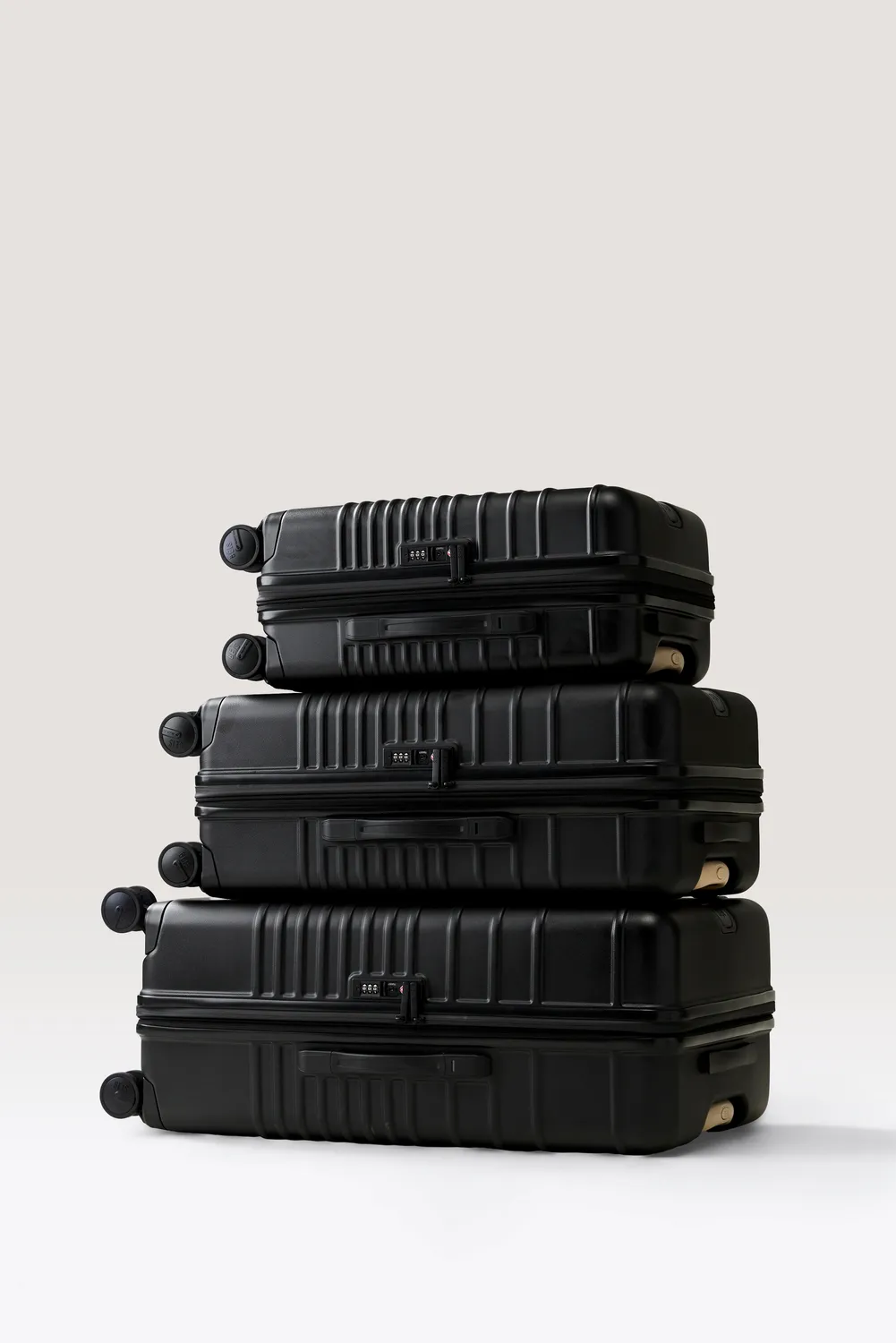 Beis Luggage Set 3 pezzi trolley coordinati nero espandibili