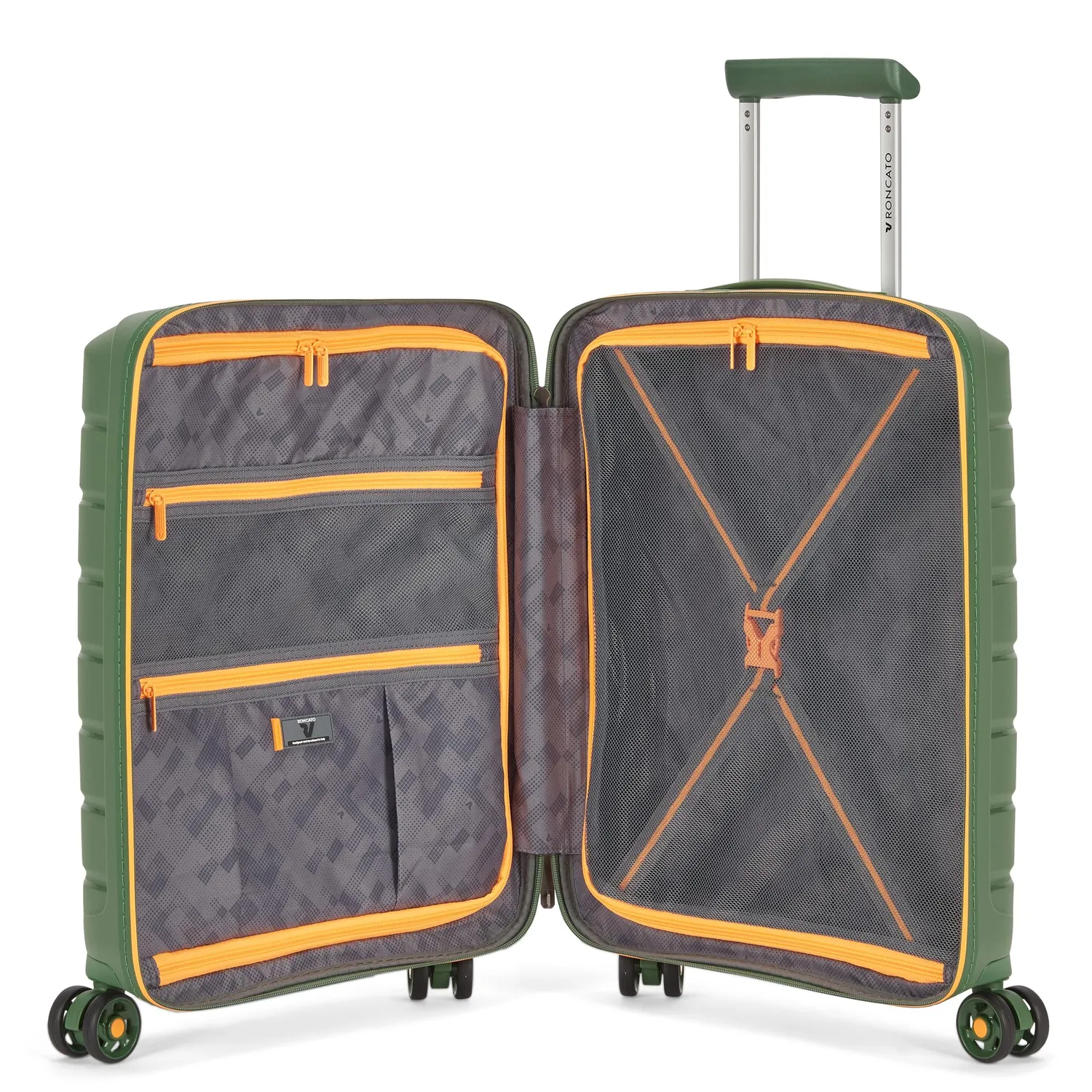 Roncato B-Flying Neon Trolley Cabina 55 cm Verde Militare rigido