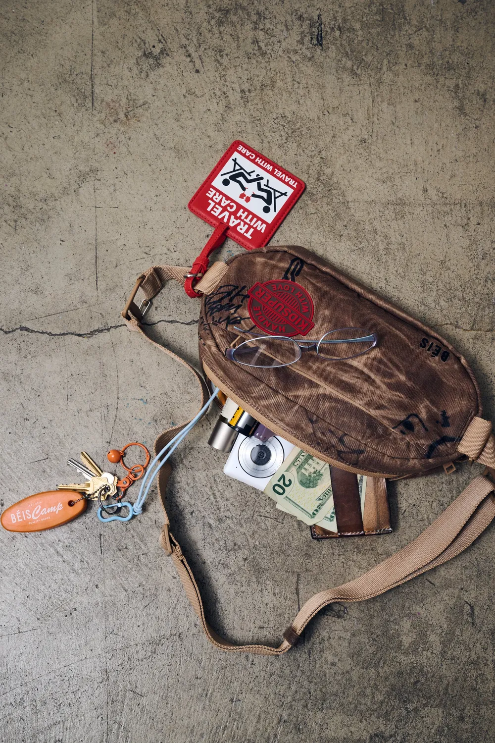 Beis KidSuper Pro Travel Crossbody Cargo Graffiti