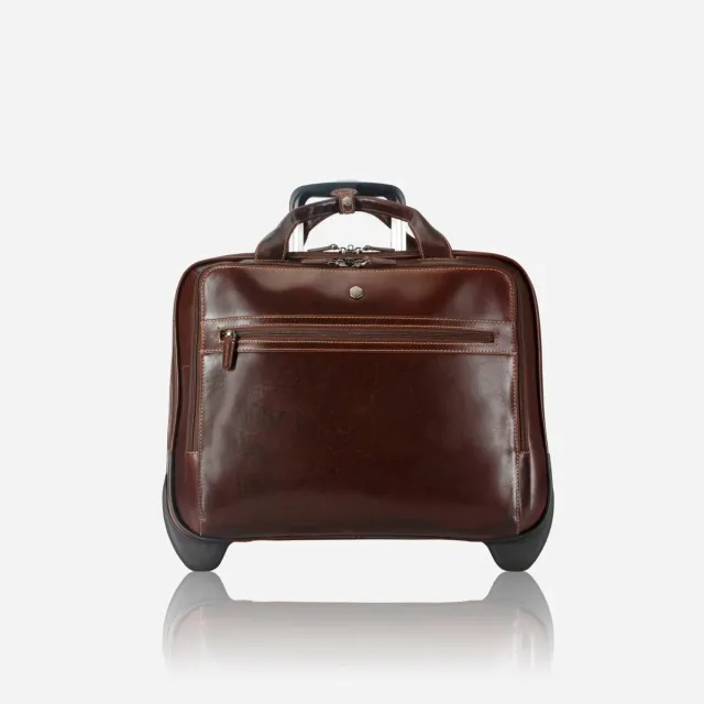 Jekyll & Hide Oxford Mobile Cabin Office Bag 44cm trolley mocha pelle