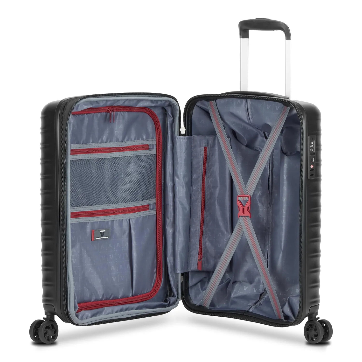 Roncato Wave DLX trolley bagaglio a mano nero 40 L