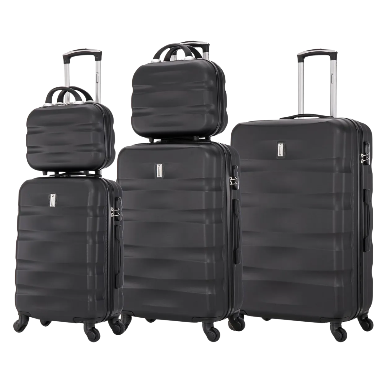 CELIMS AeroWave set 5 valigie 55-75 cm nero con beauty case