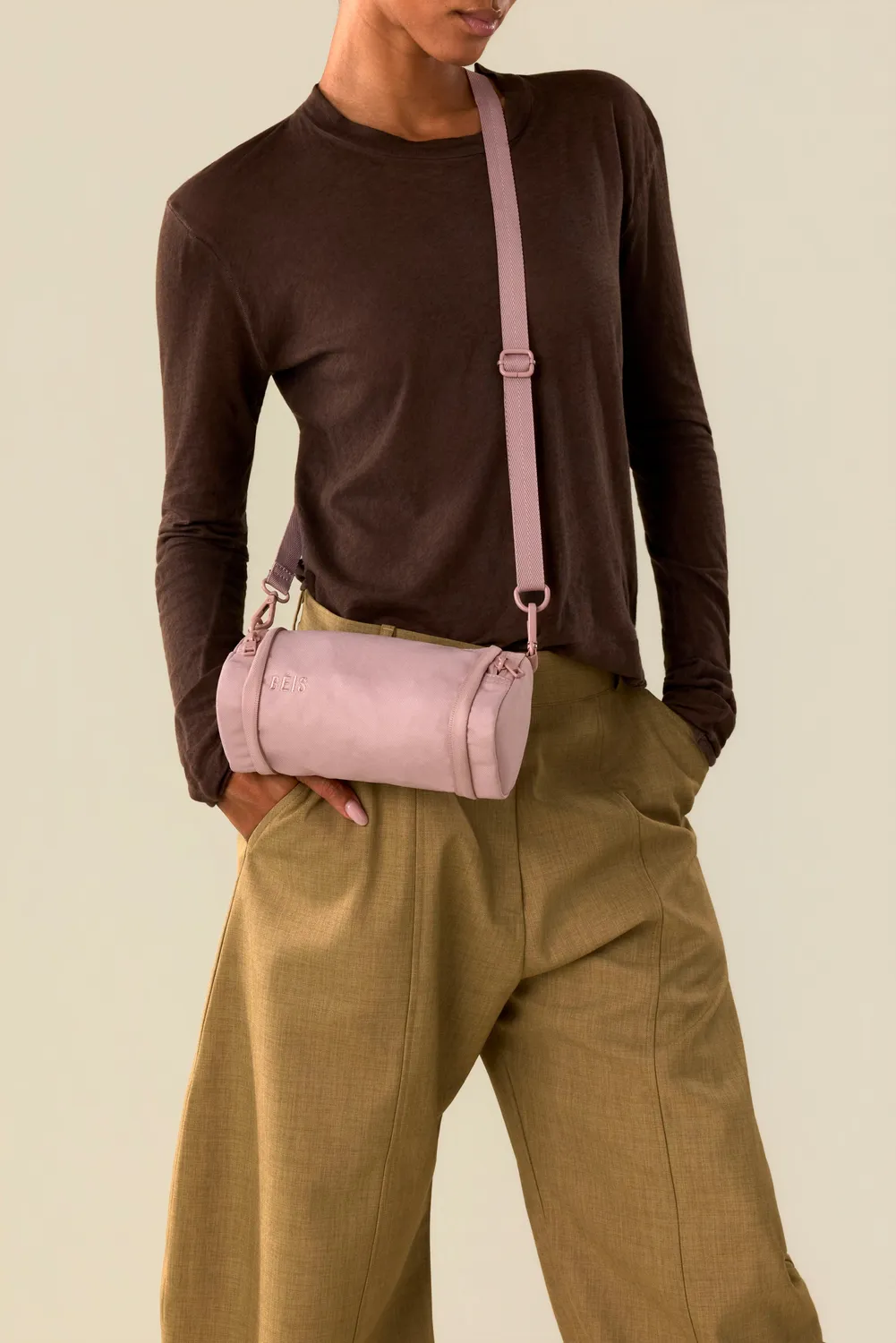 Beis Expandable Crossbody Charm tracollina Atlas Pink espandibile