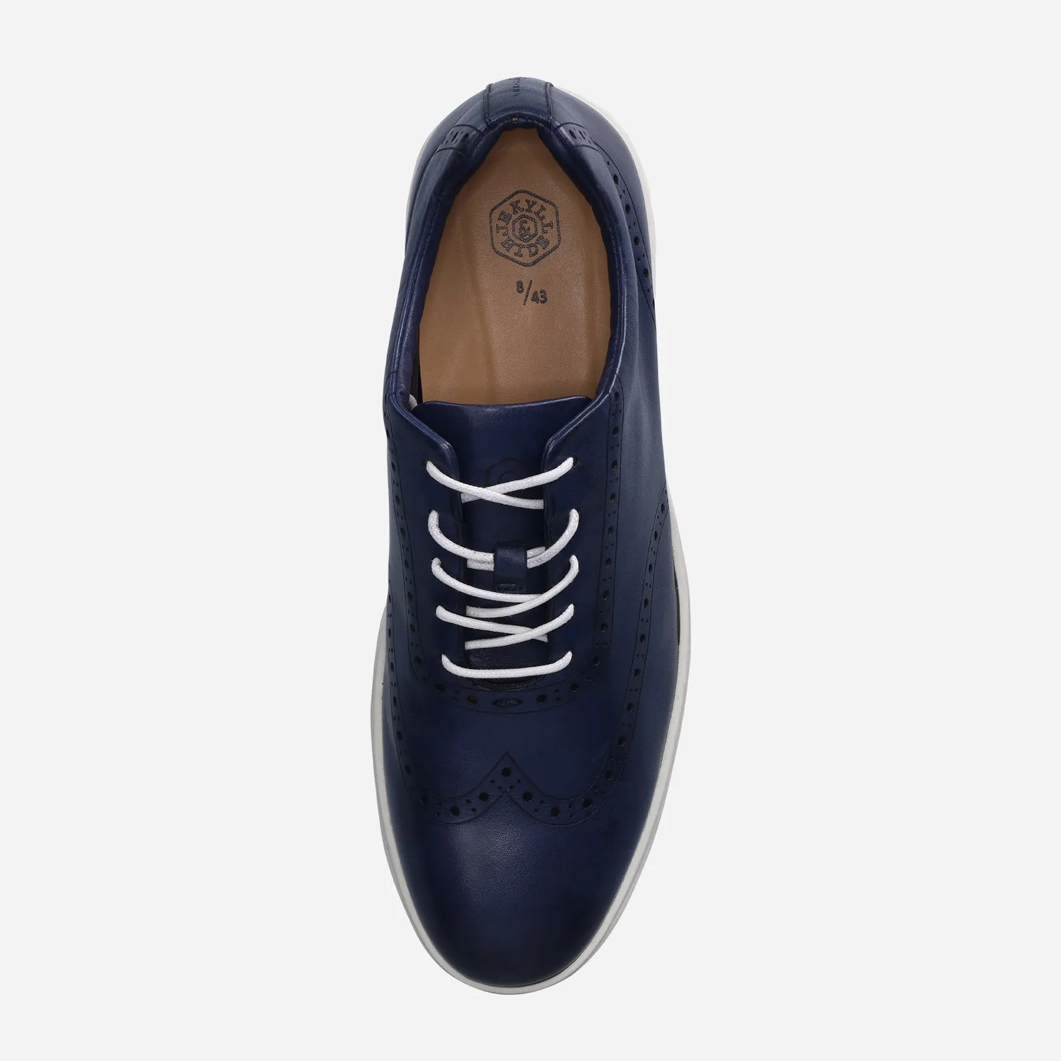 Jekyll & Hide Sicily Sneaker scarpe Navy pelle traforata
