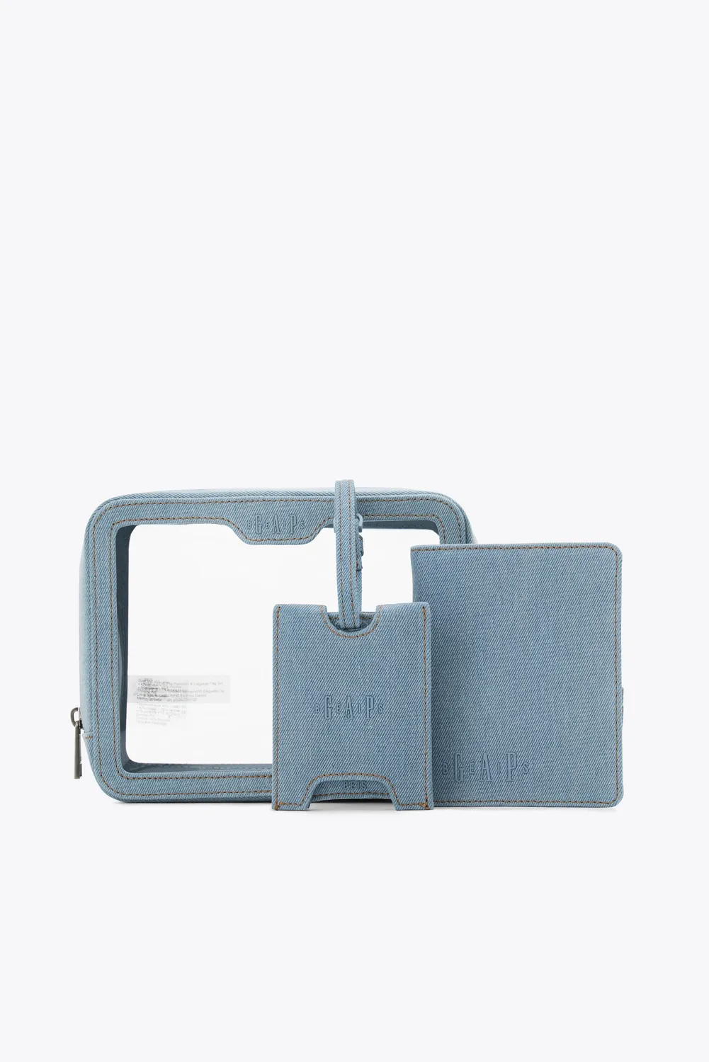 Gap x Beis Set Porta Passaporto Tag Denim Blue