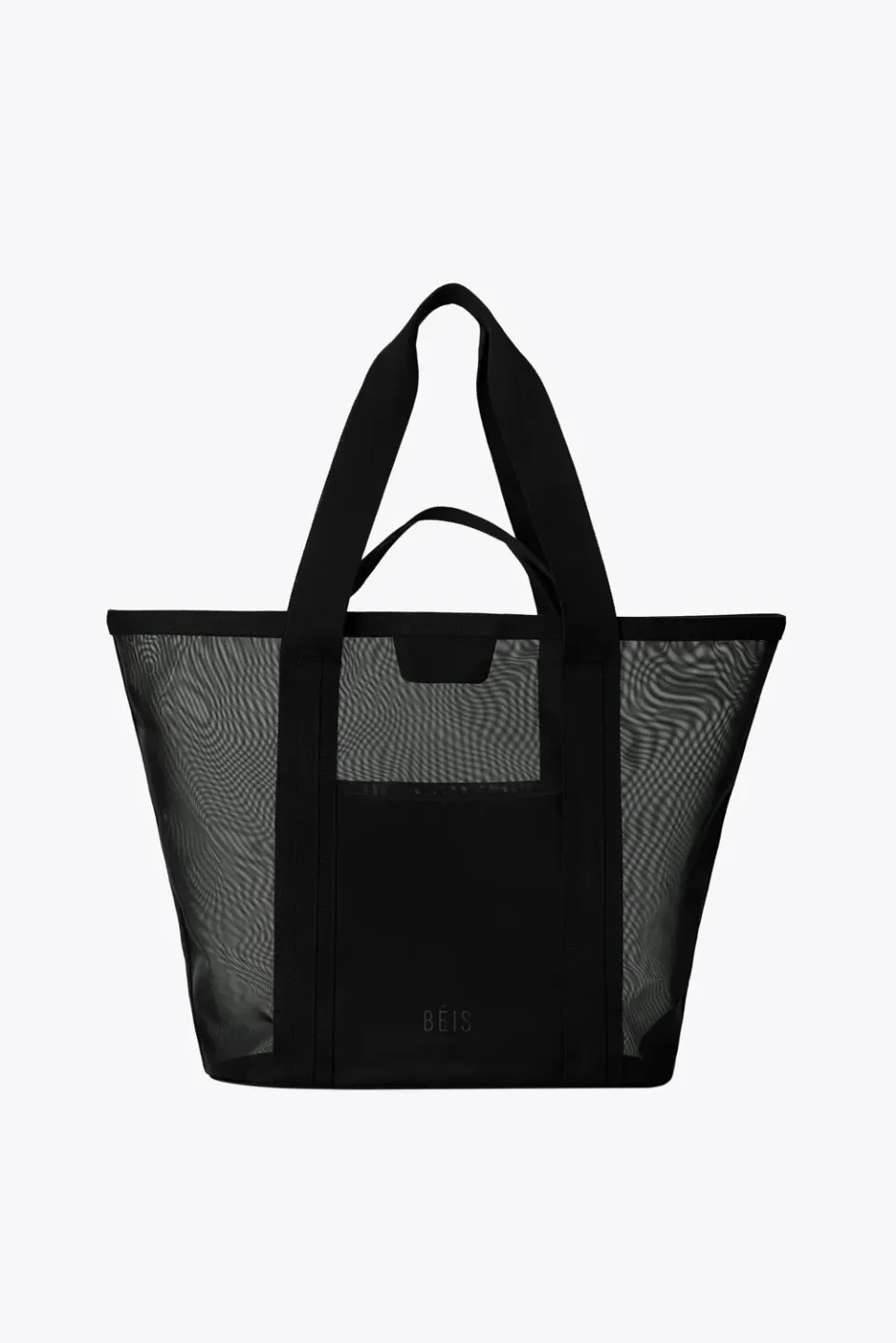 Beis Mesh Beach Tote Borsa Mare Nera Traforata