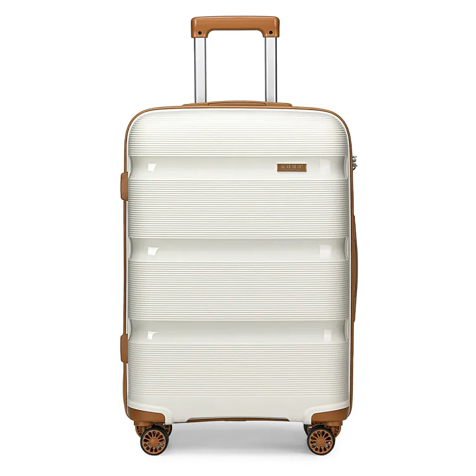 Kono trolley rigido 55 cm bagaglio a mano bianco crema 40 L