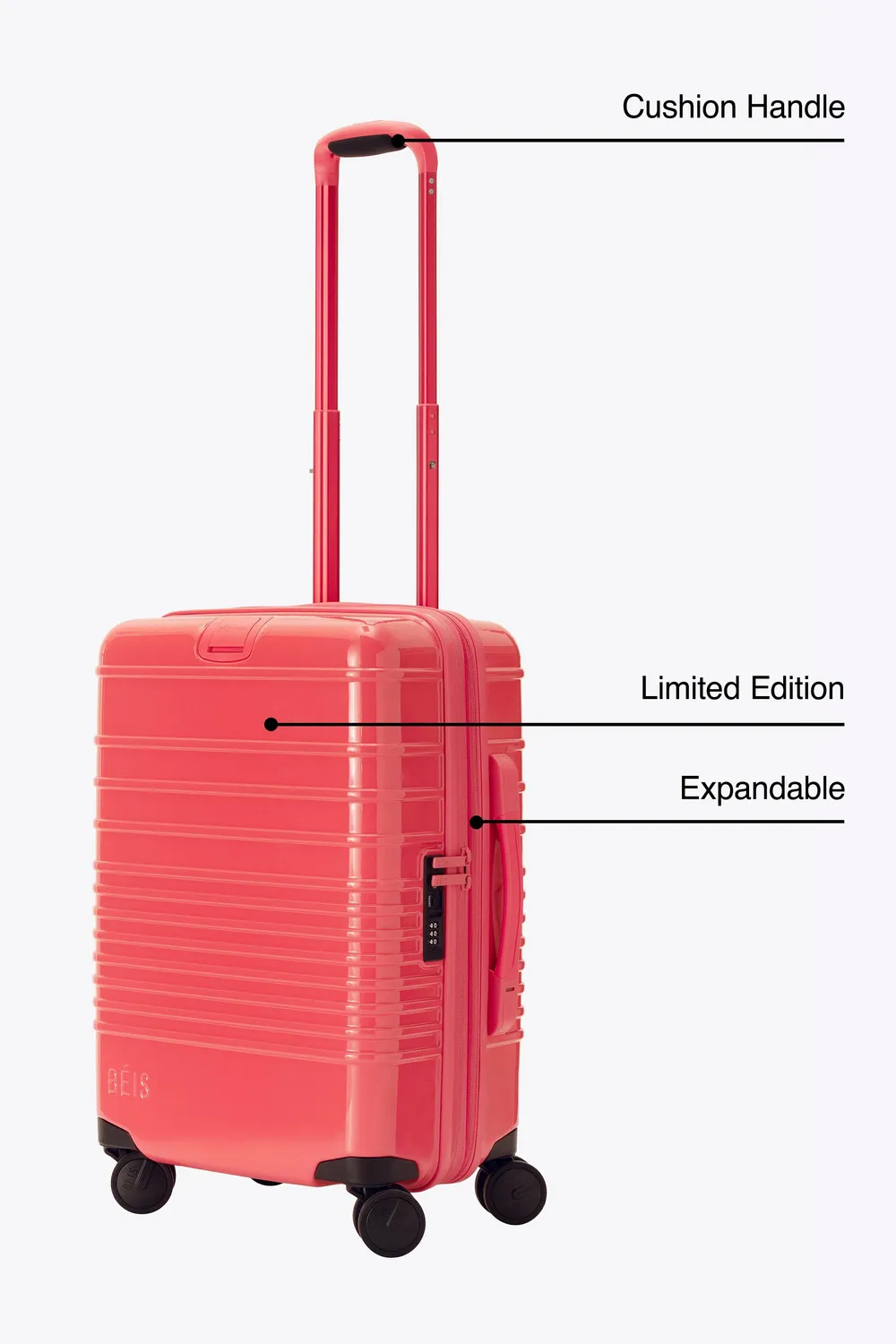Beis x Poppi Carry-On trolley Fruit Punch espandibile