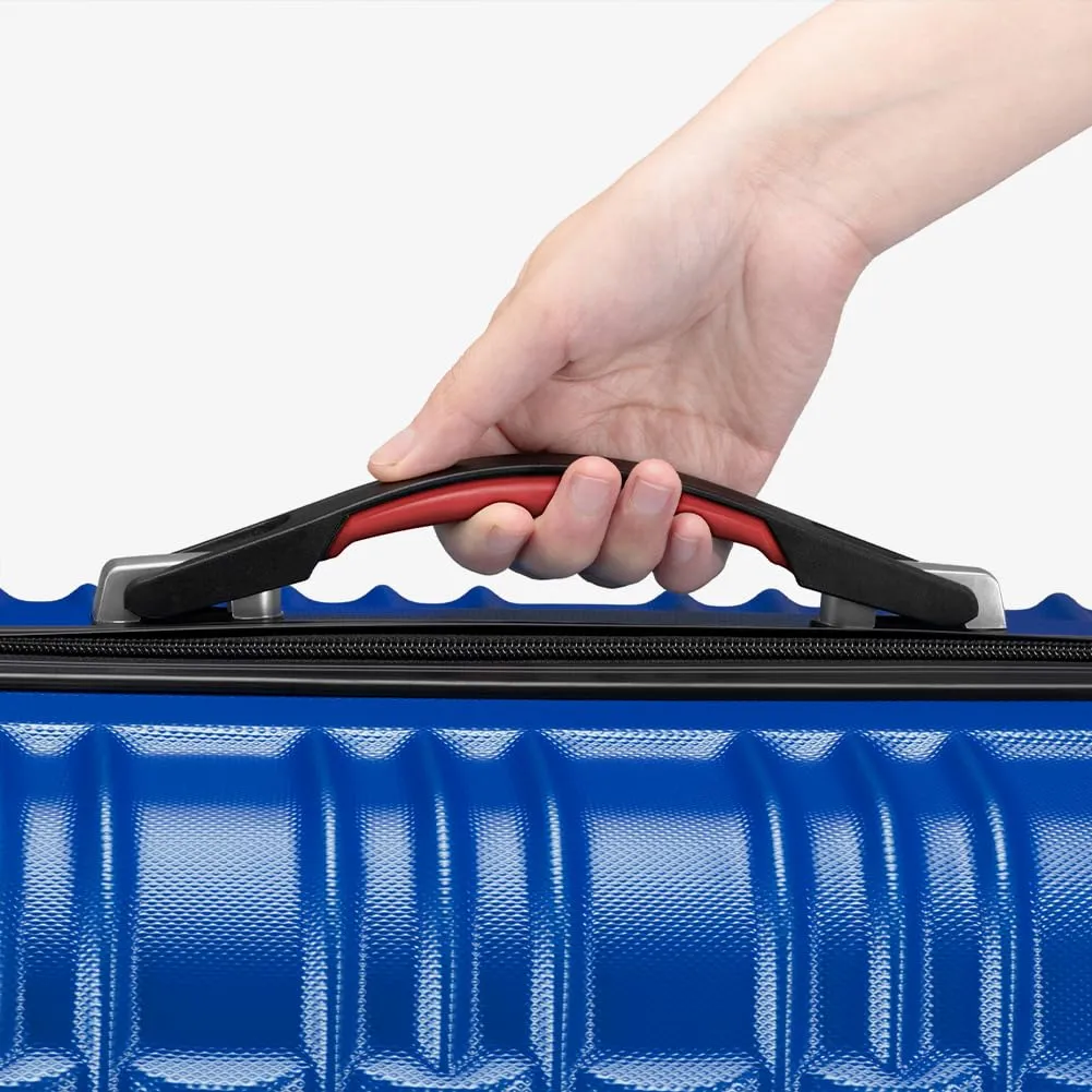 Provitera Set 4 Valigie Rigide ABS S-M-L-XL Trolley Blu