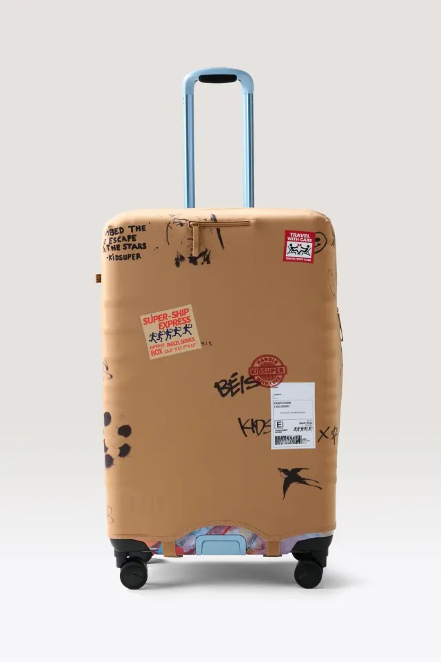 Beis KidSuper cover valigia hybrid check-in cargo blu