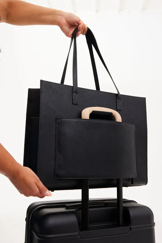 Beis Large Work Tote borsa tote nero