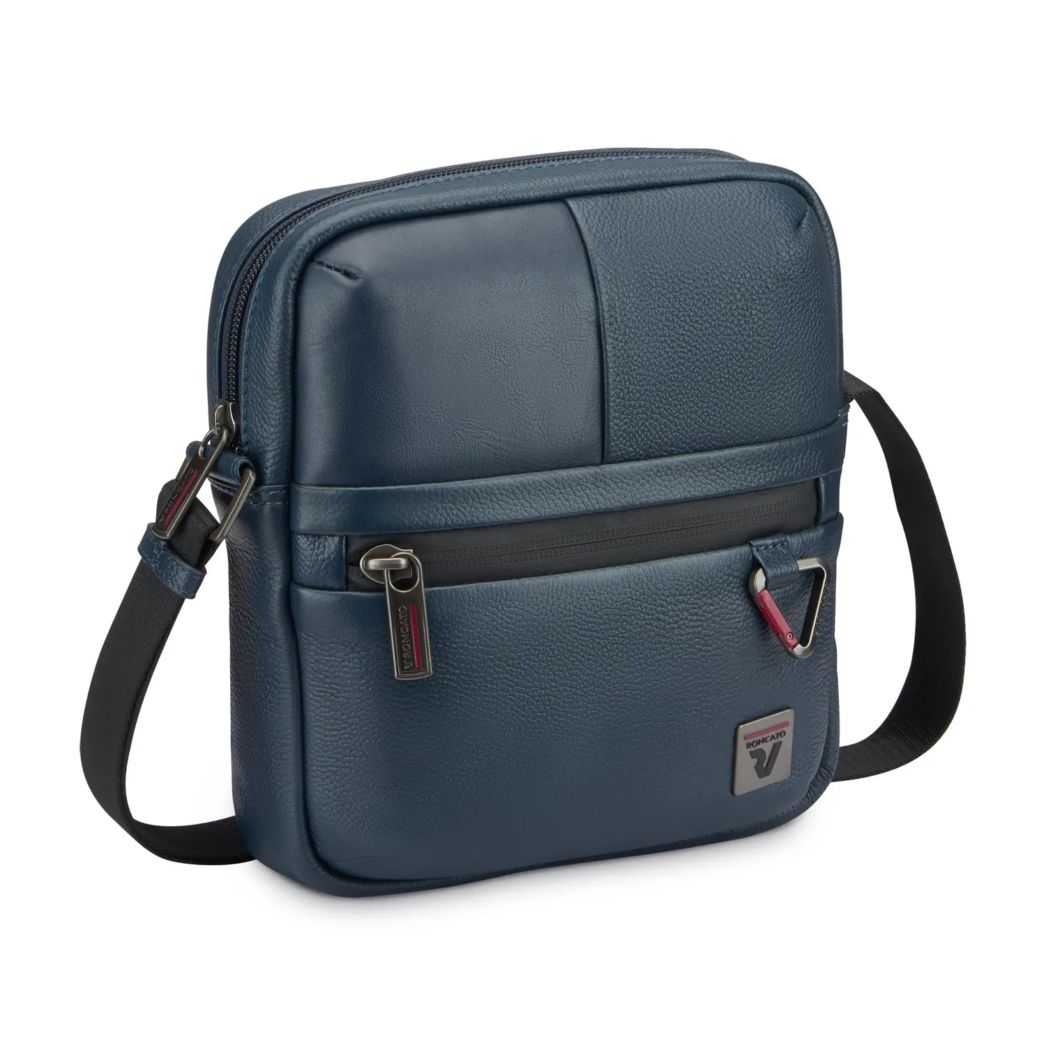 Roncato Trial DLX Borsello Uomo Blu Navy Pelle