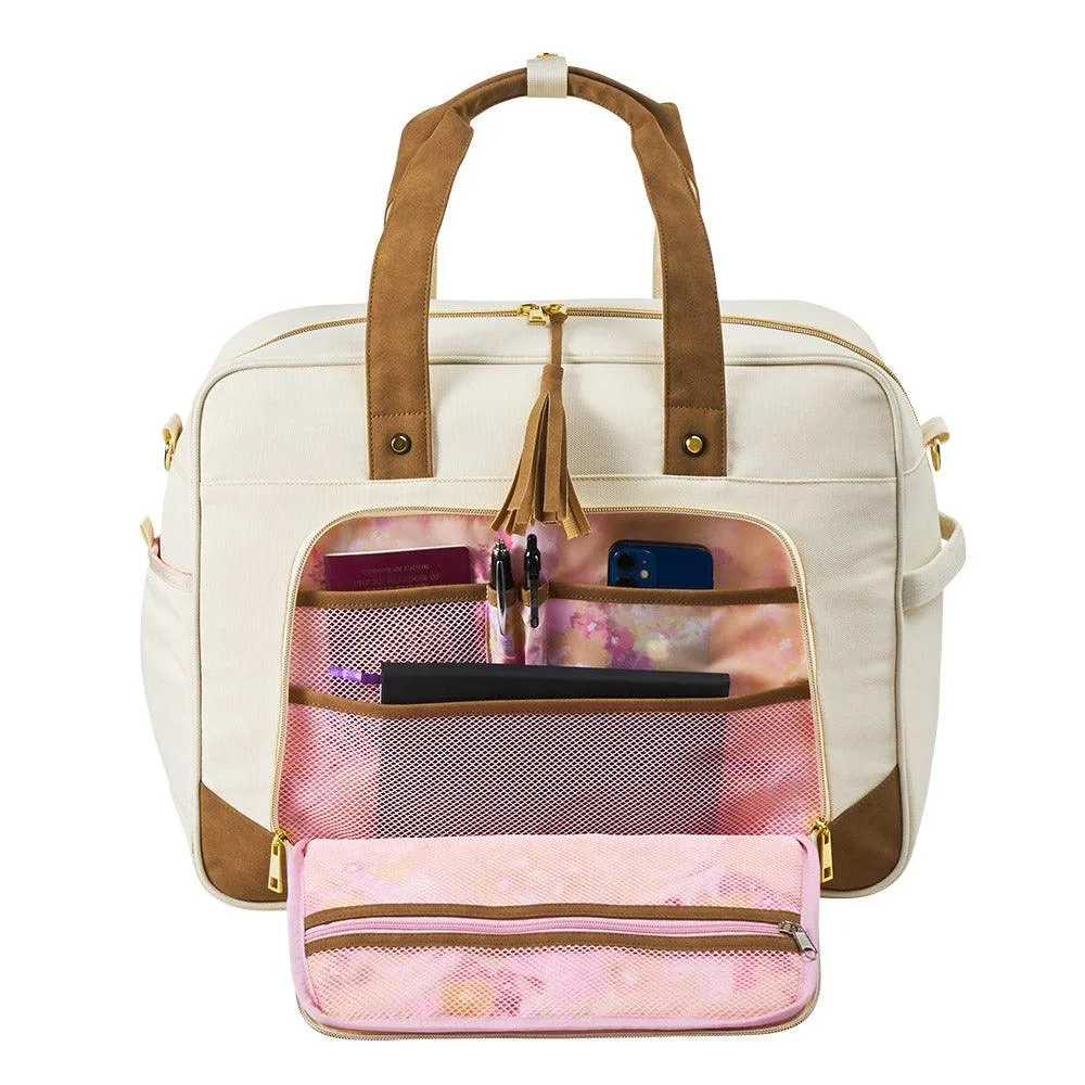 Cabin Max Lyon Vela borsone 45x36x20 crema-oro 30L laptop
