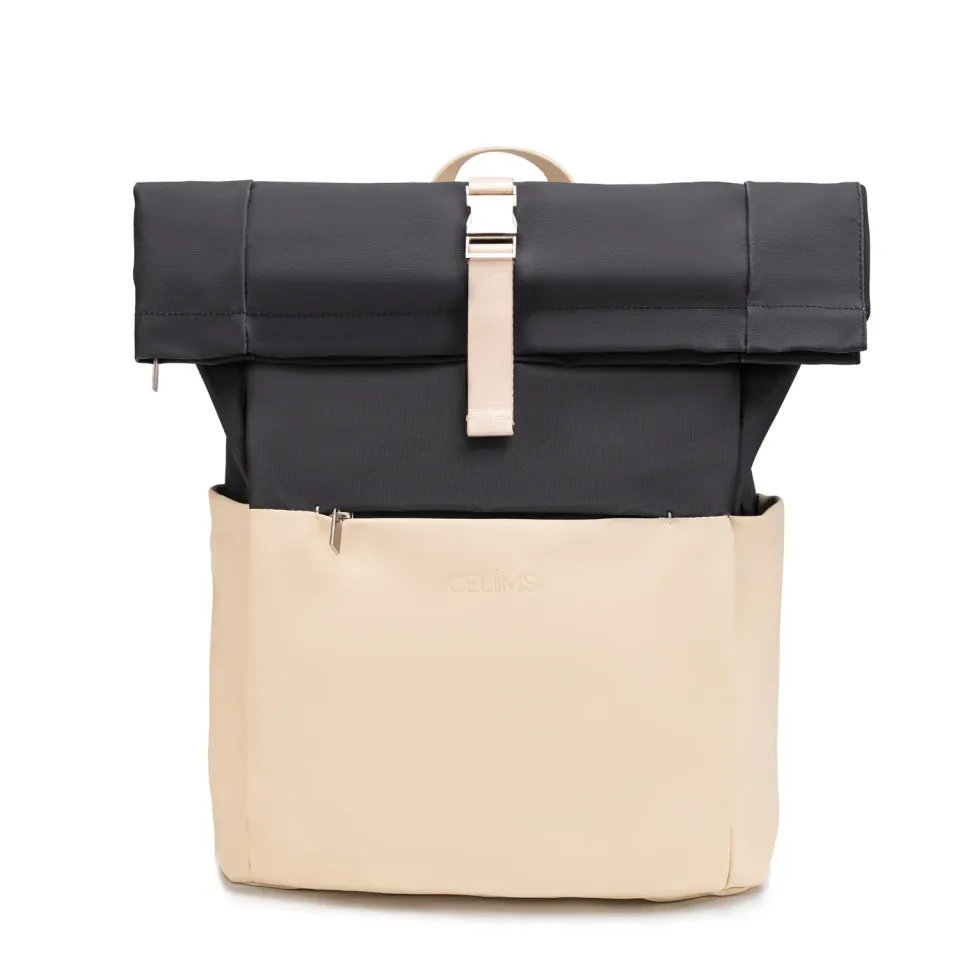 CELIMS Roll-Top zaino bagaglio a mano 45x36x20 nero impermeabile
