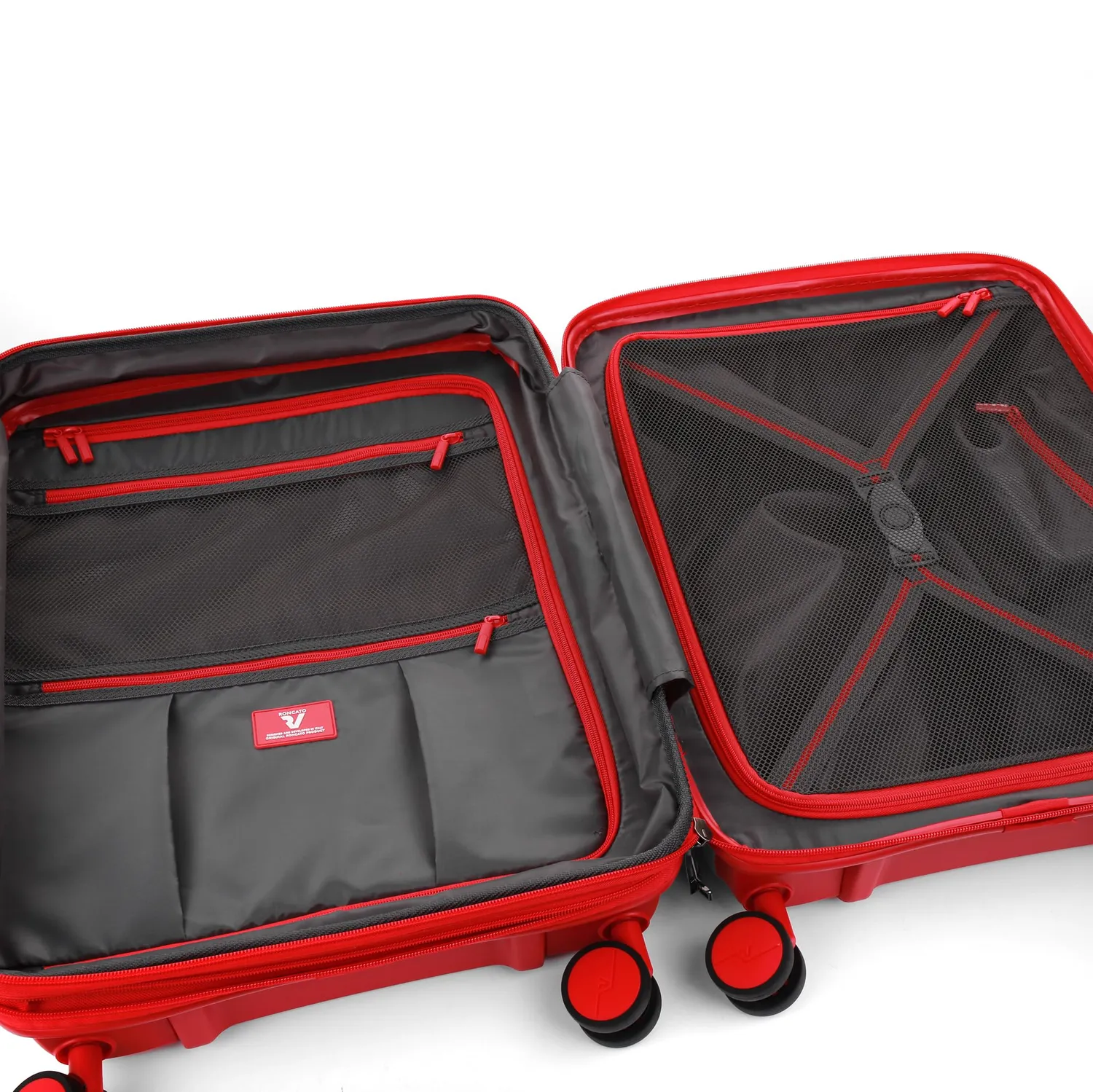 Roncato Skyline Set 3 Trolley 4 Ruote Espandibili Rosso Cabina