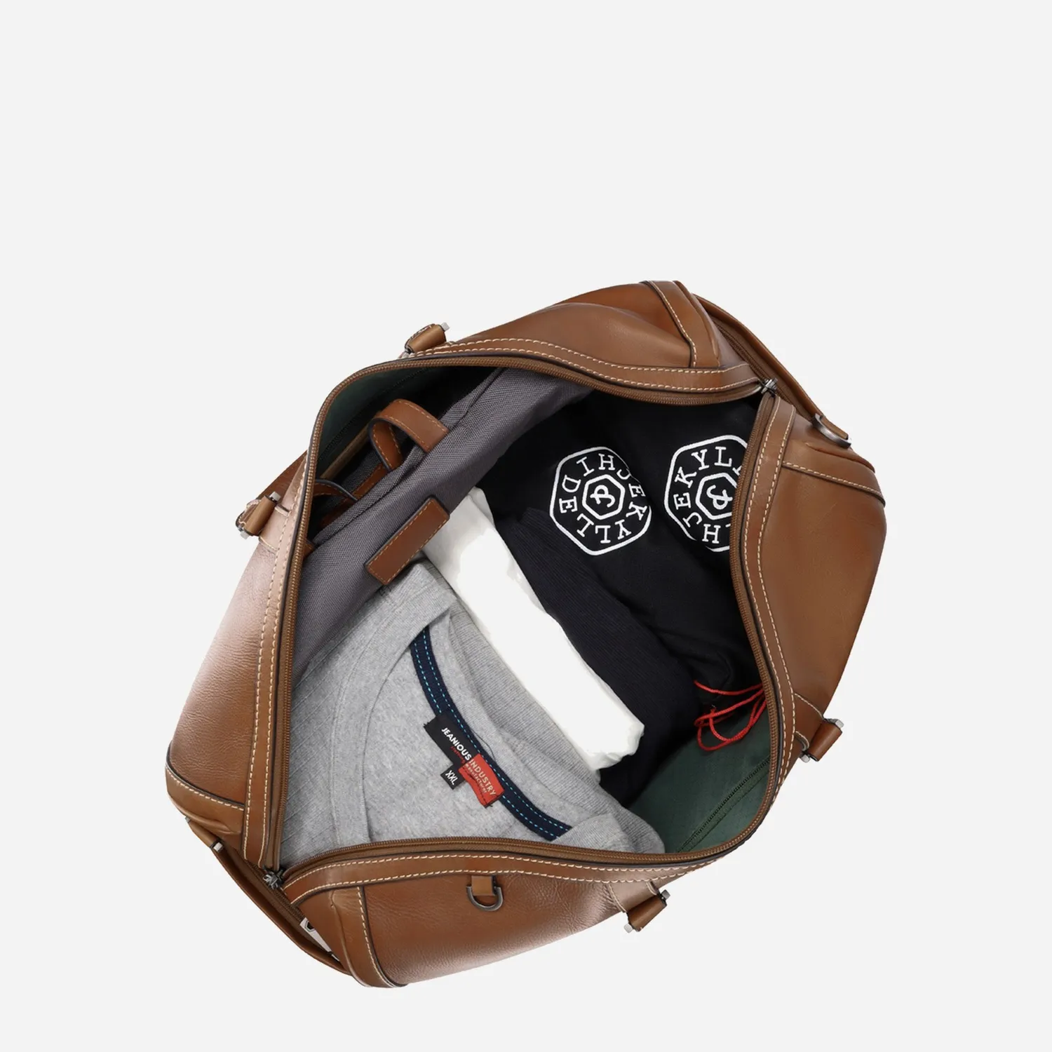 Jekyll & Hide Montana Weekender borsone pelle Mocha RFID