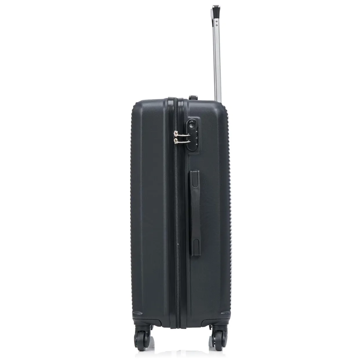 CELIMS L 65 cm valigia da stiva nera rigida ABS