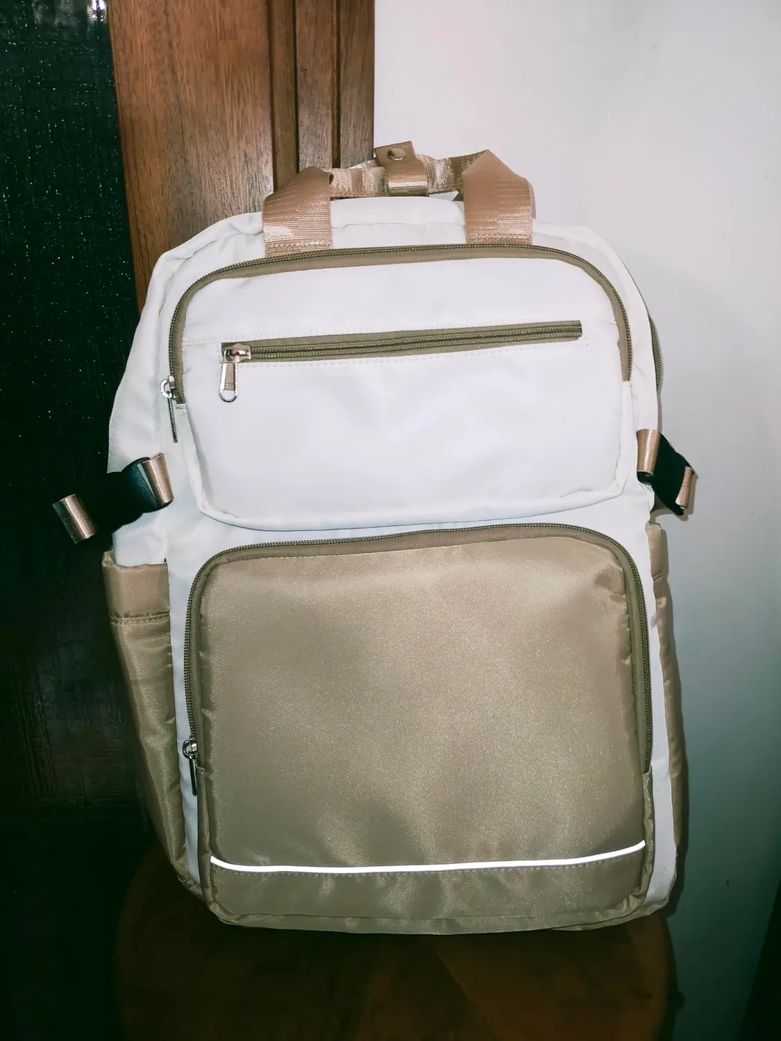 Kono 15,6 Pollici zaino porta PC beige/grigio impermeabile