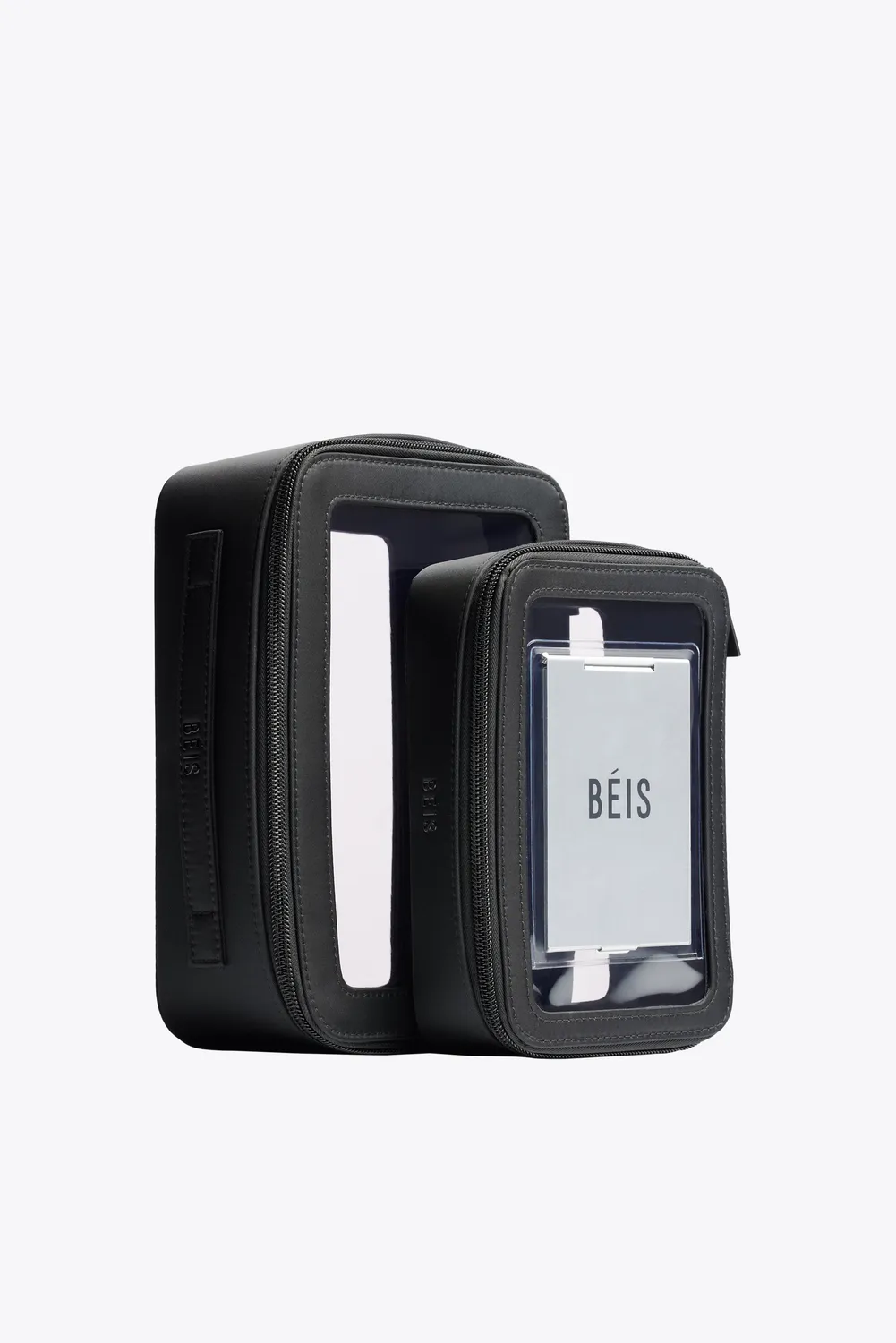 Beis In Flight set trousse nero trasparente
