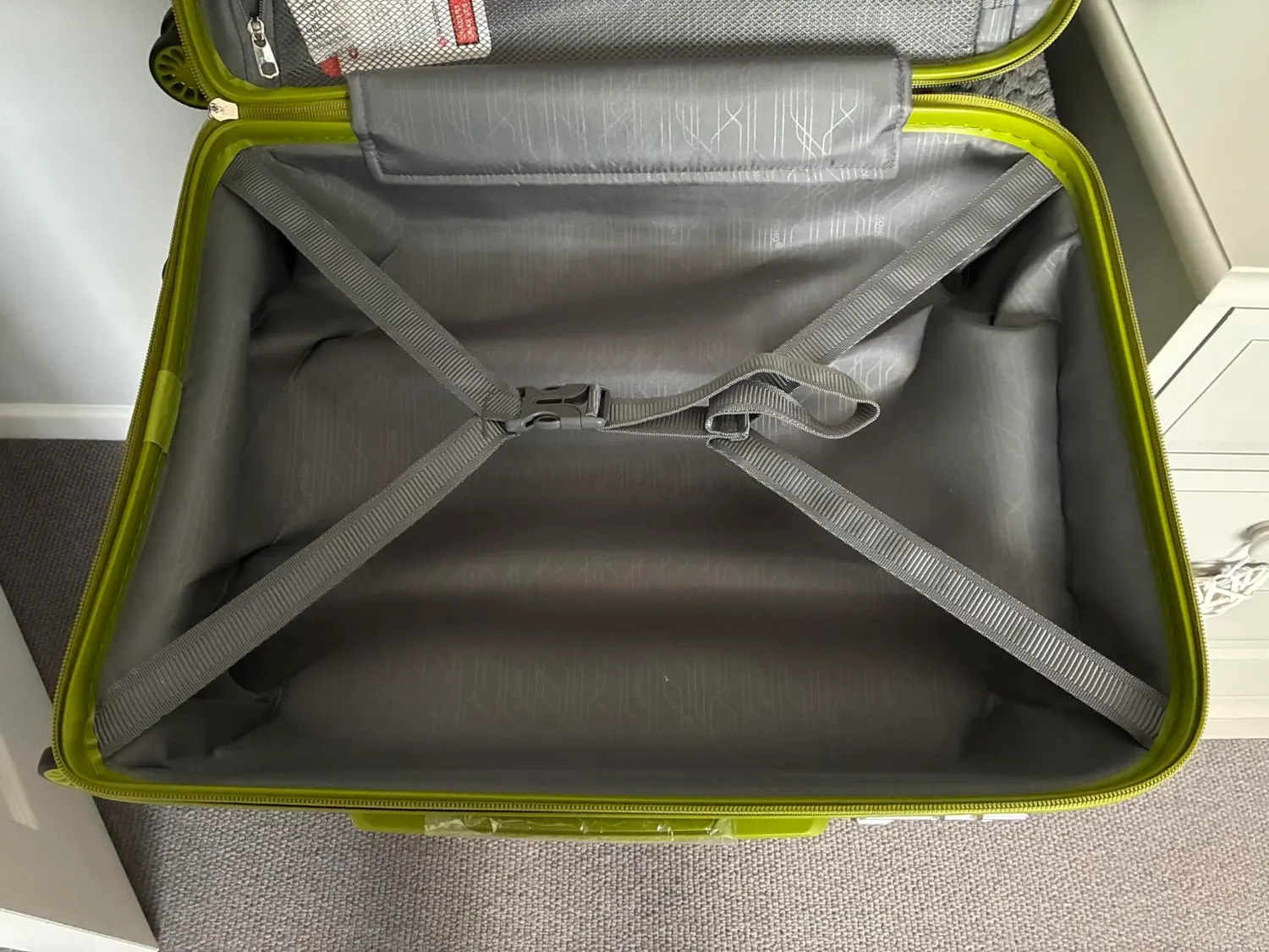 Kono Trolley Bagaglio a Mano 55cm 40L Verde rigido TSA