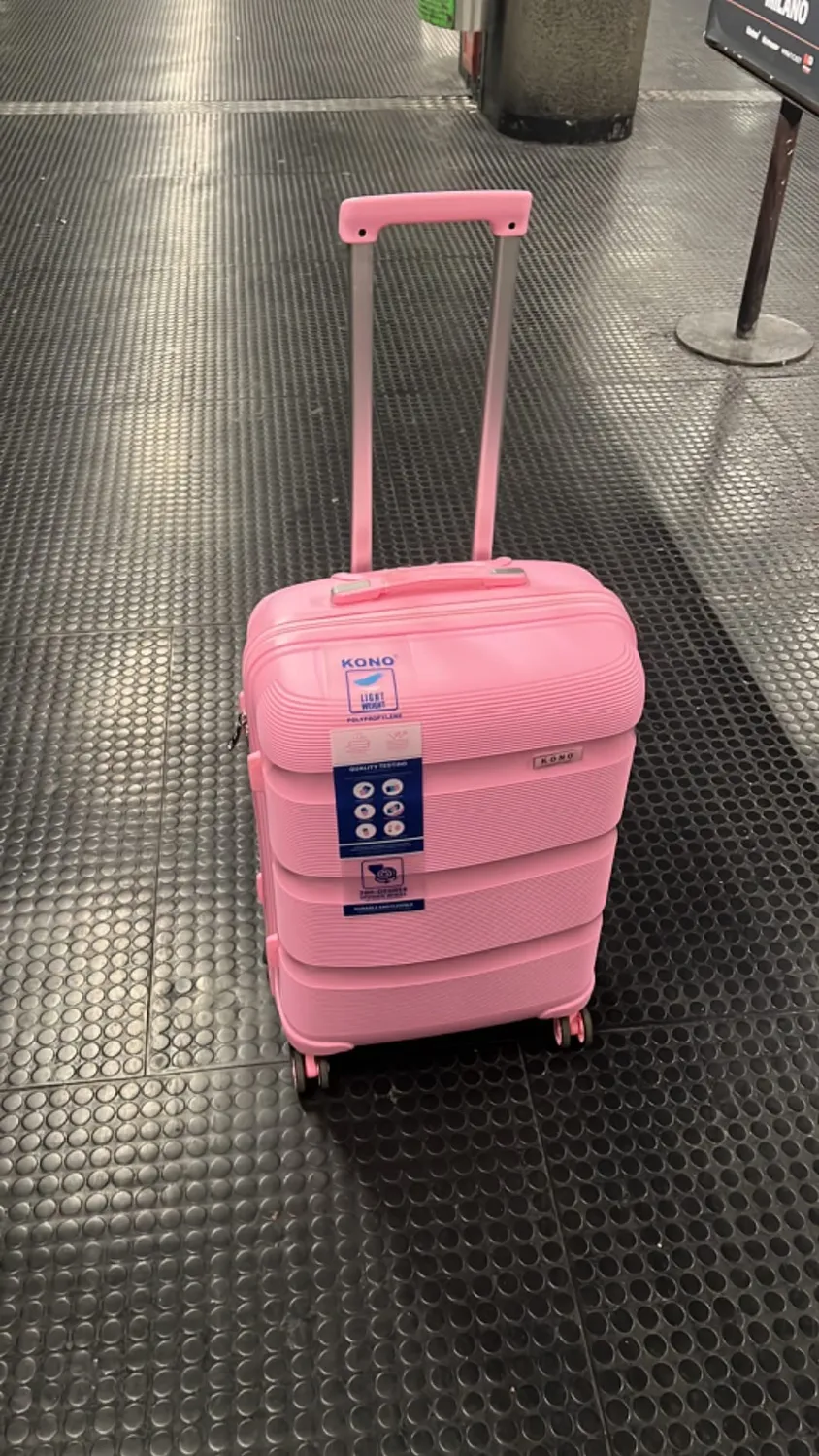 Kono 65cm Valigia Trolley Rigida Rosa Polipropilene