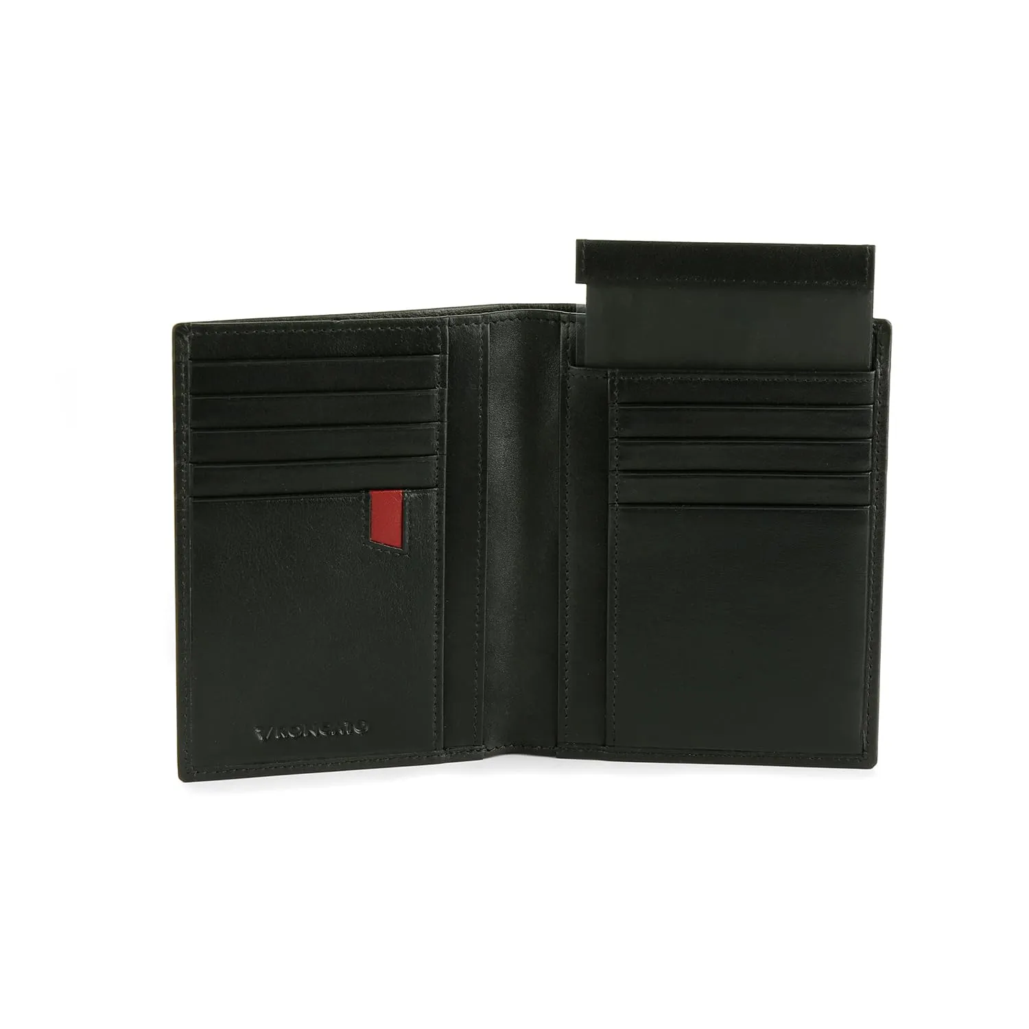 Roncato Pascal portafoglio uomo nero pelle 9,5x13,5 cm