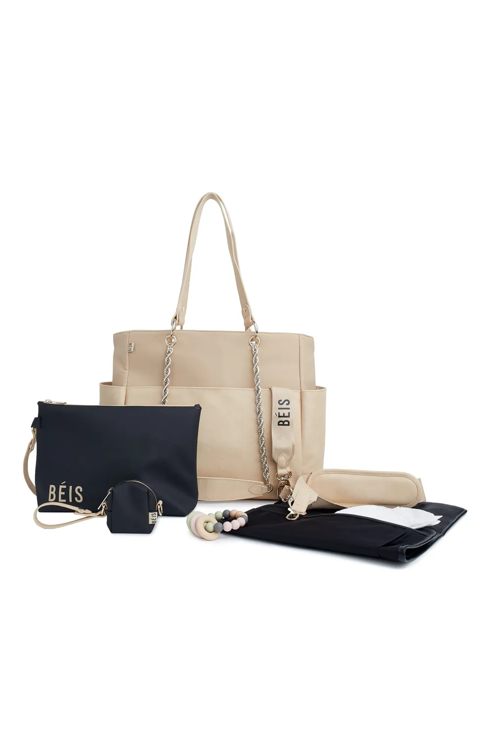 Beis Diaper Bag borsa fasciatoio beige 4 tracolle